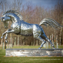 Escultura exterior do jardim da decoração escultura grande exterior do cavalo do metal